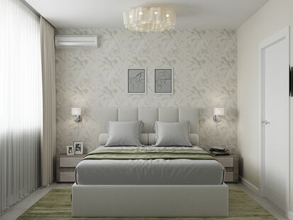 Фото № 4: Дизайн-проект трехкомнатной квартиры 75.31  м² Стиль Современный для ЖК Московский