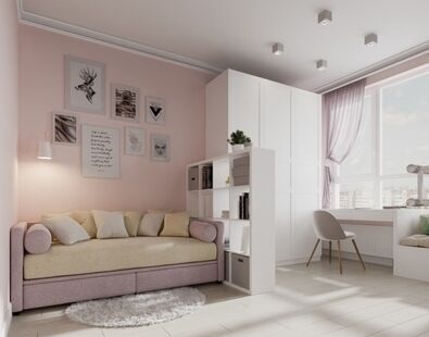 Фото № 3: Дизайн-проект четырехкомнатной квартиры 85.35  м² Скандинавский стиль для ЖК Скандинавия