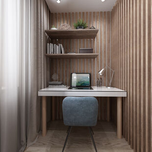 Фото № 2: Дизайн-проект однокомнатной квартиры 38.6  м² Скандинавский стиль для ЖК Грин Парк