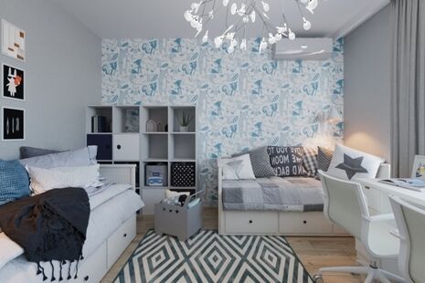 Фото № 3: Дизайн-проект трехкомнатной квартиры 79.8  м² Стиль Современный для ЖК Московский