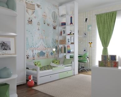 Фото № 1: Дизайн-проект детской 20.0  м² Скандинавский стиль для ЖК Московский