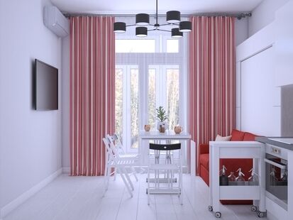 Фото № 1: Дизайн-проект двухкомнатной квартиры 43.45  м² Стиль Минимализм для ЖК Скандинавия