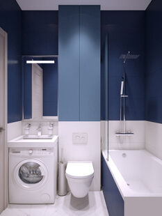 Фото № 5: Дизайн-проект двухкомнатной квартиры 43.45  м² Стиль Минимализм для ЖК Скандинавия