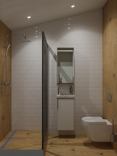 Фото № 2: Дизайн-проект квартиры-студии 18.0  м² Скандинавский стиль для ЖК Московский