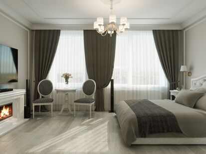 Фото № 2: Дизайн-проект квартиры-студии 26.35  м² Стиль Классика для ЖК Новая Звезда