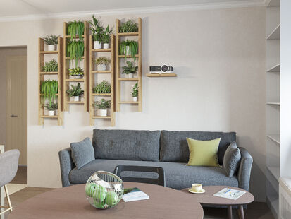 Фото № 3: Дизайн-проект трехкомнатной квартиры 64.37  м² Стиль Современный для ЖК Мещерский Лес