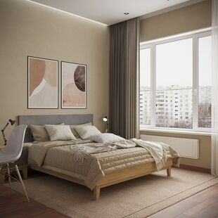 Фото № 1: Дизайн-проект двухкомнатной квартиры 42.9  м² Стиль Минимализм для ЖК Хэдлайнер