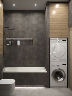 Фото № 6: Дизайн-проект двухкомнатной квартиры 42.9  м² Стиль Минимализм для ЖК Хэдлайнер