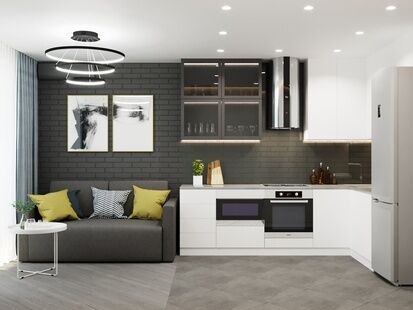 Фото № 1: Дизайн-проект двухкомнатной квартиры 63.18  м² Стиль Модернизм для ЖК Квартал Звездный