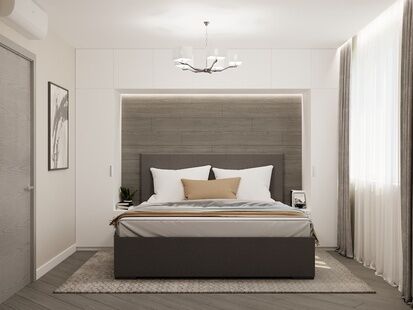 Фото № 2: Дизайн-проект двухкомнатной квартиры 63.18  м² Стиль Модернизм для ЖК Квартал Звездный