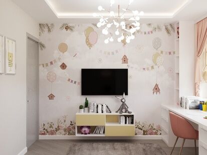 Фото № 6: Дизайн-проект двухкомнатной квартиры 63.18  м² Стиль Модернизм для ЖК Квартал Звездный