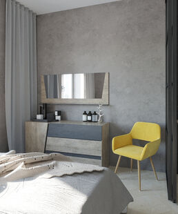 Фото № 2: Дизайн-проект однокомнатной квартиры 43.62  м² Стиль Модернизм для ЖК Московский