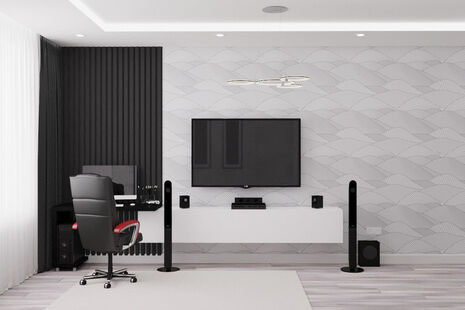 Фото № 2: Дизайн-проект зала 7.5  м² Стиль Лофт для ЖК Московский