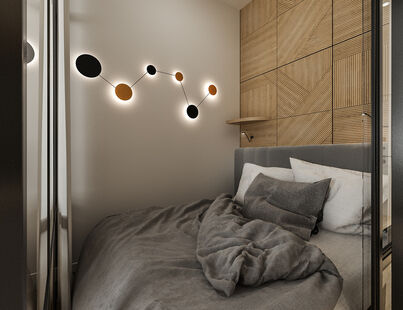 Фото № 2: Дизайн-проект квартиры-студии 29.09  м² Стиль Минимализм для ЖК Хэдлайнер