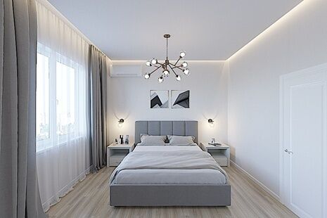 Фото № 4: Дизайн-проект двухкомнатной квартиры 55.48  м² Стиль Минимализм для ЖК Московский