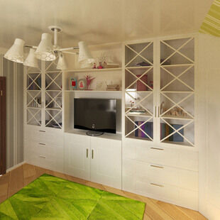 Фото № 2: Дизайн-проект детской 17.0  м² Стиль Прованс для ЖК Московский