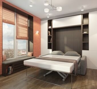 Фото № 3: Дизайн-проект однокомнатной квартиры 32.22  м² Стиль Лофт для ЖК Опалиха О3