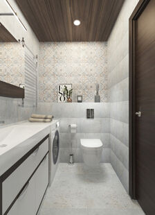 Фото № 5: Дизайн-проект однокомнатной квартиры 32.22  м² Стиль Лофт для ЖК Опалиха О3