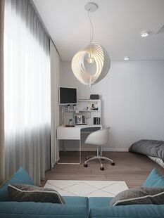 Фото № 4: Дизайн-проект квартиры-студии 26.59  м² Стиль Лофт для ЖК Триколор