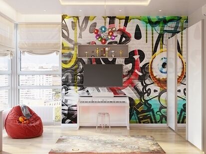 Фото № 3: Дизайн-проект детской 17.31  м² Стиль Модернизм для ЖК Московский