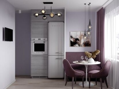 Фото № 1: Дизайн-проект кухни 10.06  м² Стиль Контемпорари для ЖК Мир Митино