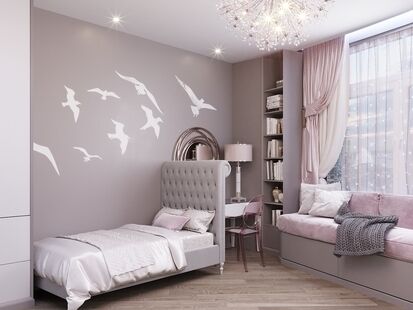 Фото № 1: Дизайн-проект детской 23.24  м² Стиль Американская классика для ЖК Триколор