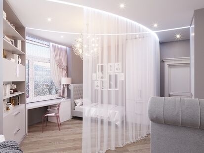 Фото № 3: Дизайн-проект детской 23.24  м² Стиль Американская классика для ЖК Триколор