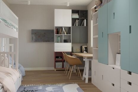 Фото № 2: Дизайн-проект детской 16.64  м² Скандинавский стиль для ЖК Подрезково