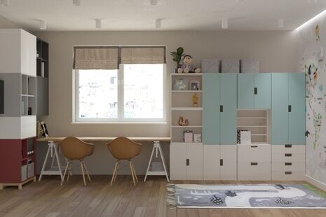 Фото № 3: Дизайн-проект детской 16.64  м² Скандинавский стиль для ЖК Подрезково
