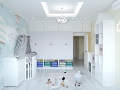 Фото № 4: Дизайн-проект детской 17.93  м² Стиль Модернизм для ЖК Московский