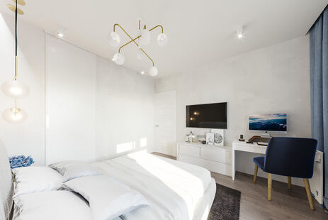 Фото № 3: Дизайн-проект спальни 11.8  м² Скандинавский стиль для ЖК Скандинавский