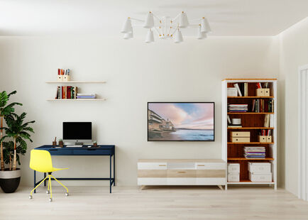 Фото № 4: Дизайн-проект зала 14.9  м² Стиль Минимализм для ЖК Московский