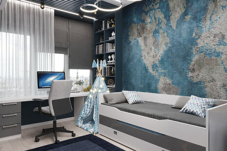 Фото № 5: Дизайн-проект детской 15.2  м² Стиль Современный для ЖК 1147