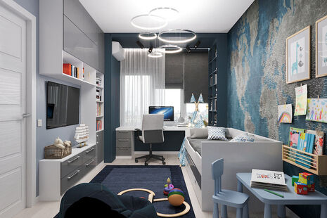 Фото № 3: Дизайн-проект детской 15.2  м² Стиль Современный для ЖК 1147