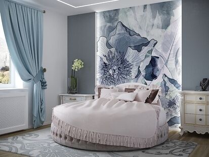 Фото № 2: Дизайн-проект спальни 14.2  м² Стиль Современная классика для ЖК Московский