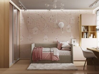 Фото № 1: Дизайн-проект детской 13.6  м² Стиль Контемпорари для ЖК Московский Город Парк