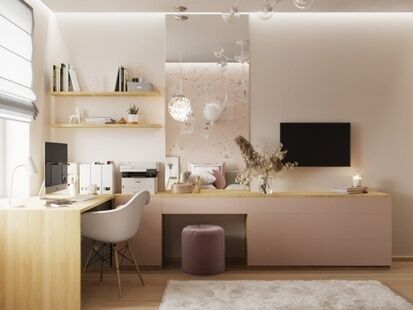 Фото № 3: Дизайн-проект детской 13.6  м² Стиль Контемпорари для ЖК Московский Город Парк