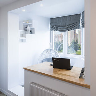 Фото № 3: Дизайн-проект спальни 15.65  м² Скандинавский стиль для ЖК Московский