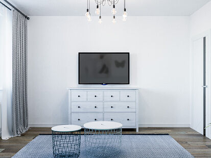 Фото № 3: Дизайн-проект зала 16.85  м² Скандинавский стиль для ЖК Московский