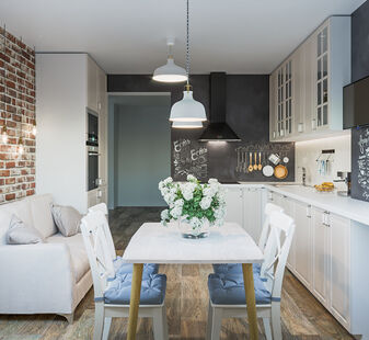 Фото № 4: Дизайн-проект кухни 13.17  м² Скандинавский стиль для ЖК Московский