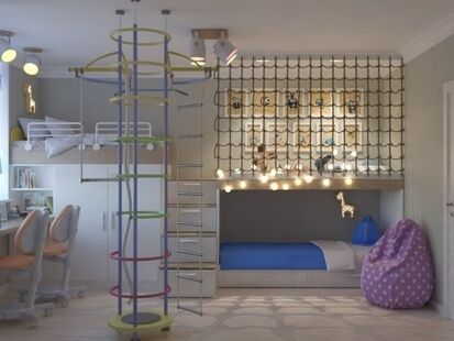 Фото № 1: Дизайн-проект детской 12.08  м² Стиль Модернизм для ЖК Московский