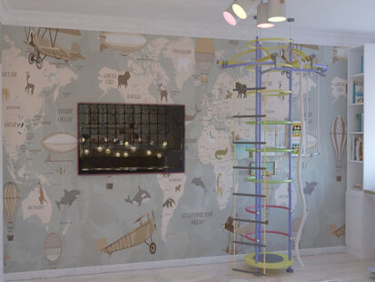 Фото № 2: Дизайн-проект детской 12.08  м² Стиль Модернизм для ЖК Московский