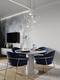 Фото № 2: Дизайн-проект кухни-гостиной 30.6  м² Стиль Модернизм для ЖК Люблинский Парк