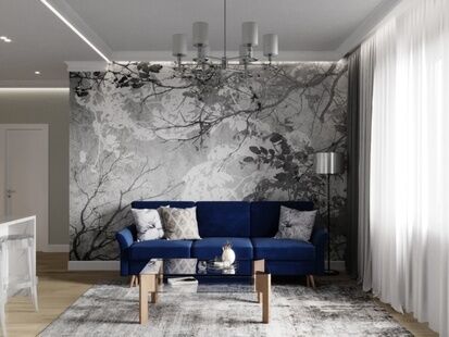 Фото № 1: Дизайн-проект кухни-гостиной 30.6  м² Стиль Модернизм для ЖК Люблинский Парк