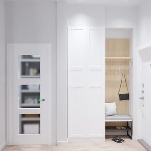 Фото № 4: Дизайн-проект однокомнатной квартиры 29.65  м² Средиземноморский стиль для ЖК Московский