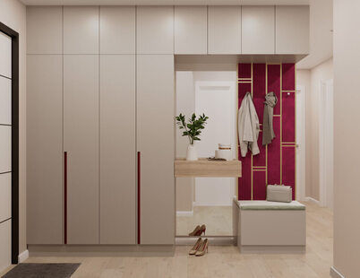 Фото № 6: Дизайн-проект двухкомнатной квартиры 64.65  м² Современный стиль для ЖК Жуков GRAND