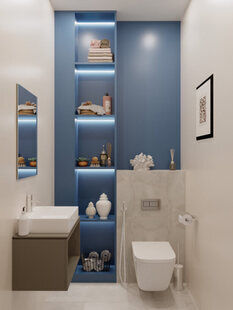 Фото № 2: Дизайн-проект двухкомнатной квартиры 64.65  м² Современный стиль для ЖК Жуков GRAND