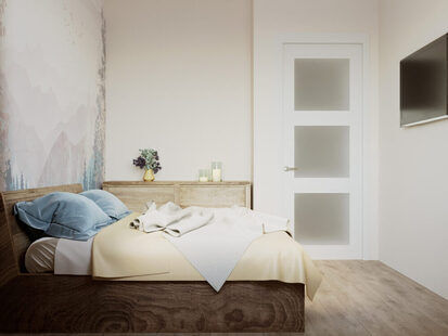 Фото № 4: Дизайн-проект двухкомнатной квартиры 60.95  м² Современный стиль для ЖК  Жуков GRAND