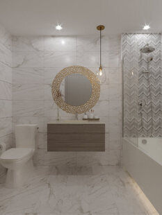 Фото № 5: Дизайн-проект двухкомнатной квартиры 68.14  м² Современный стиль для ЖК Тесла парк