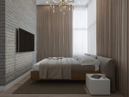 Фото № 3: Дизайн-проект двухкомнатной квартиры 68.14  м² Современный стиль для ЖК Тесла парк